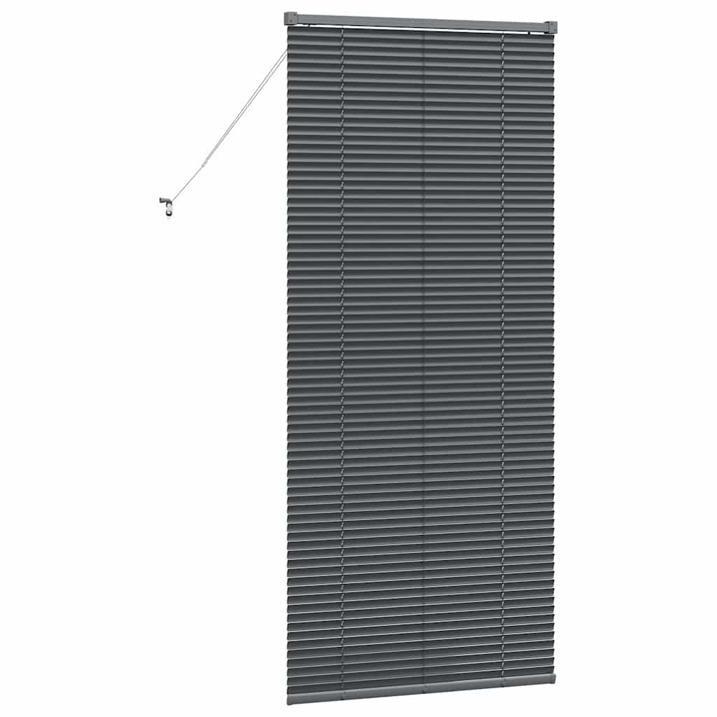 Window Blind with Curtains Manual Dark grey Aluminium